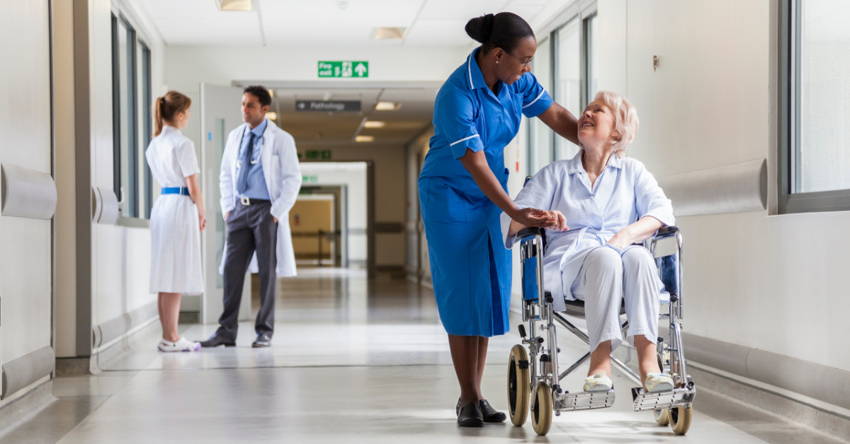 BLOG-Dorset Healthcare NHS Foundation Trust_Nurse and Patient in Corridor