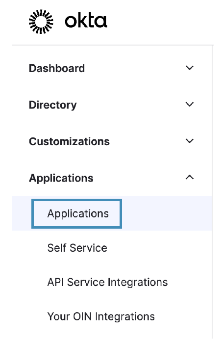SSO ADMIN - creating a new Okta Application