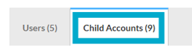 Child account tab