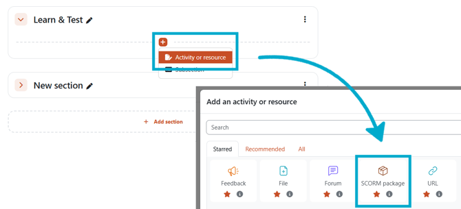 SCORM - Add LMS activity - v2