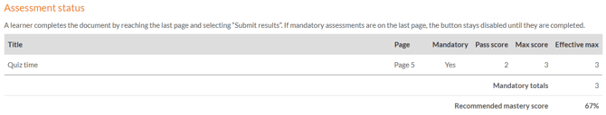 SCORM - Assessment Status - 1 v1