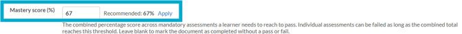 SCORM Mastery Score - 1 v1
