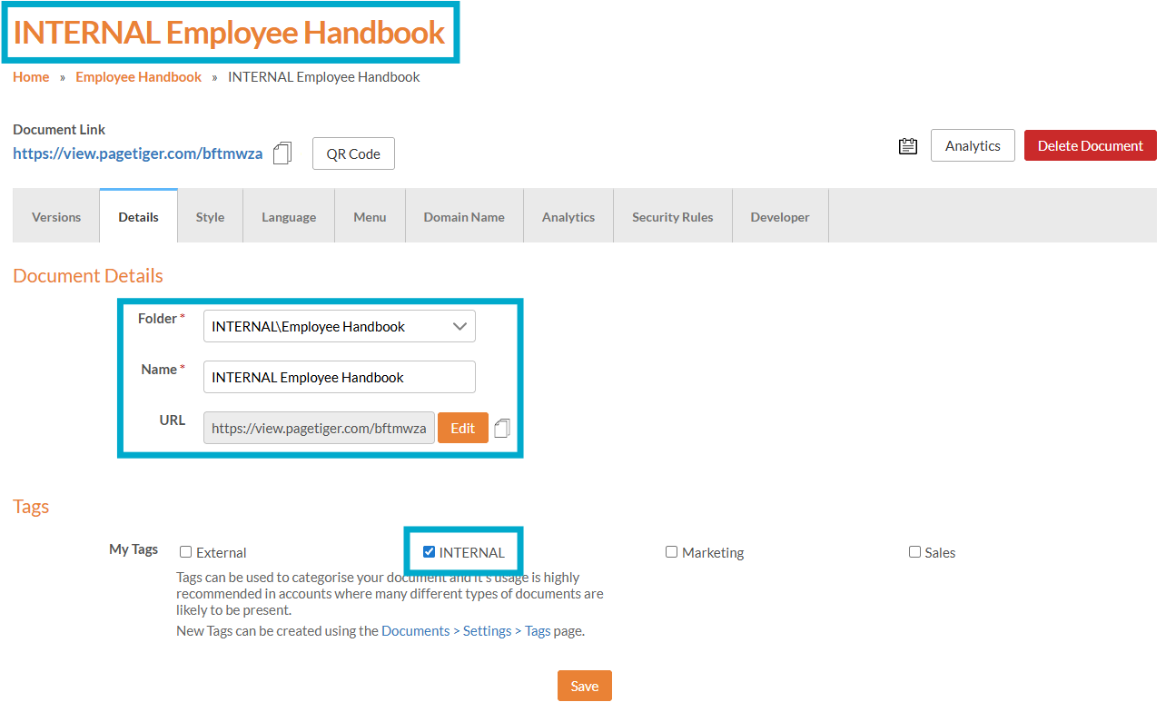 Intran Material Best practice for internal documents