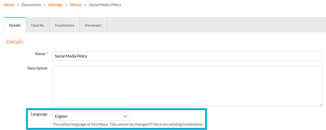 Translations - Translate Menu - Manual 1 2702 v1