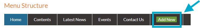 UserGuideDocumentSettingsMenus - Add New v1