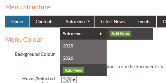 UserGuideDocumentSettingsMenus - Menu Item best practice