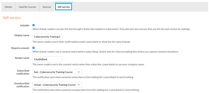 UserGuideDocumentSettingsEVL - Self Service v 280926