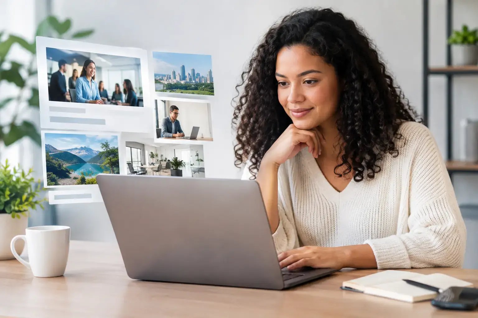 Candidate viewing interactive recruitment content